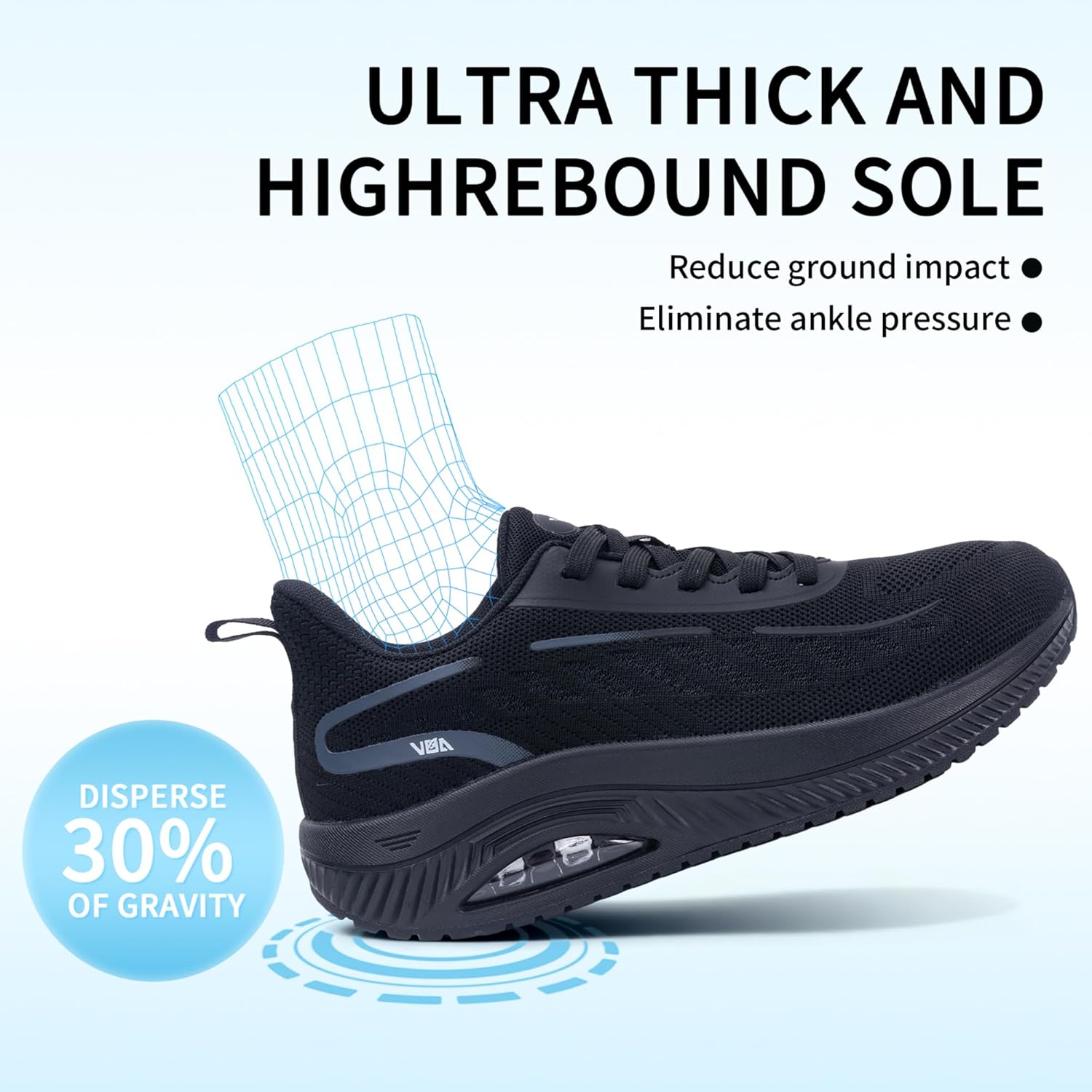 MEHOTO Wide Walking Shoes Women Arch Support Orthotic Tennis Sneakers for Plantar Fasciitis Foot Knee Pain Relief Size 6-11 - Image 6