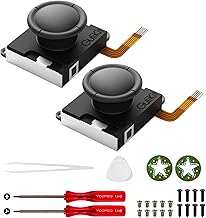 GuliKit Switch Joystick Replacement,No Drift,Hall Joystick Thumb Stick for Switch/Switch OLED/Switch Lite Joycon,Left/Right Hall Effect Sensor Joystick Repair Kit/Tool,Thumbstick Cap(1 Pair)