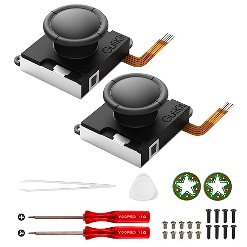 Gulikit Switch Joystick Replacement,No Drift,Hall Joystick Thumb Stick for SwitchSwitch OLEDSwitch Lite Joycon,LeftRight Hall Effect Sensor Joystick