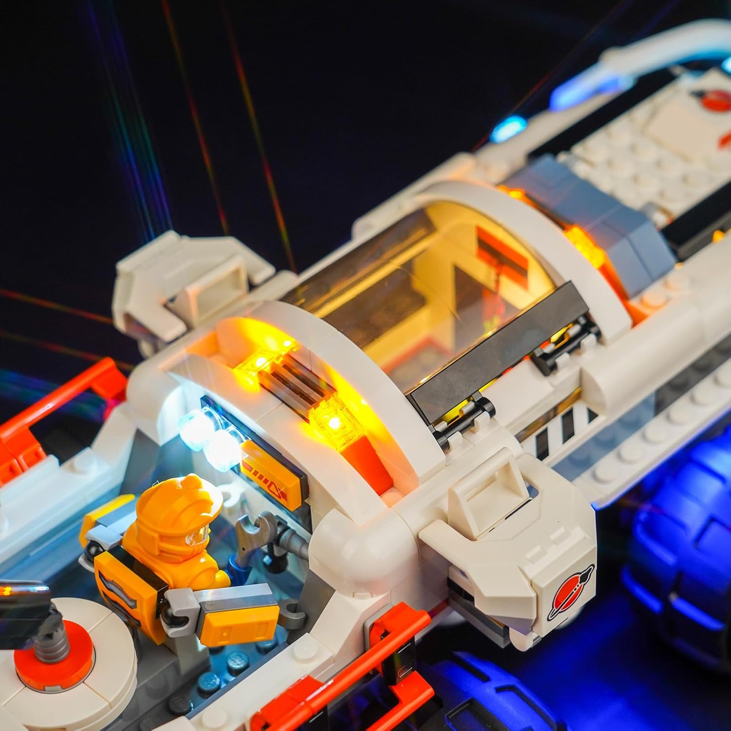 Upgraded Led Light Kit for Lego Command Rover and Crane Loader Outer Space Building Set, Remote Control Version Compatible with Lego 60432 (Model Not Included)