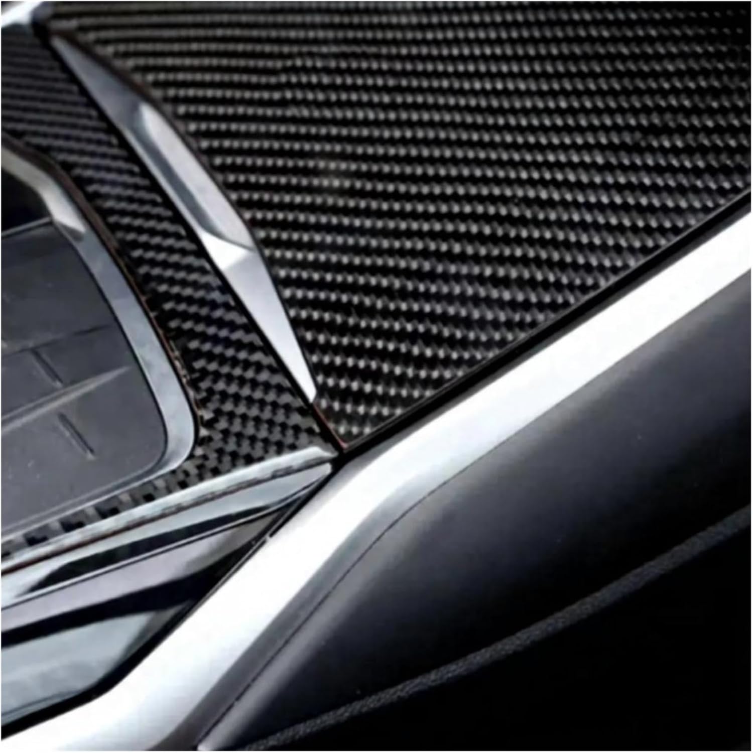 3pcs Soft Carbon Fiber Protection Trim Compatible for BMW 3 Series G20 G28 2019 2020 2021 LHD Car Center Console Gear Shift Panel Cover