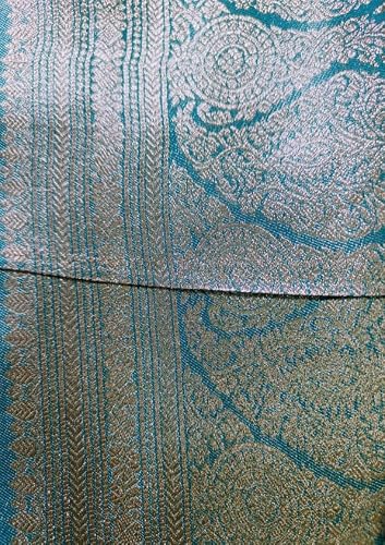Generic green banarasi silk saree – image 5