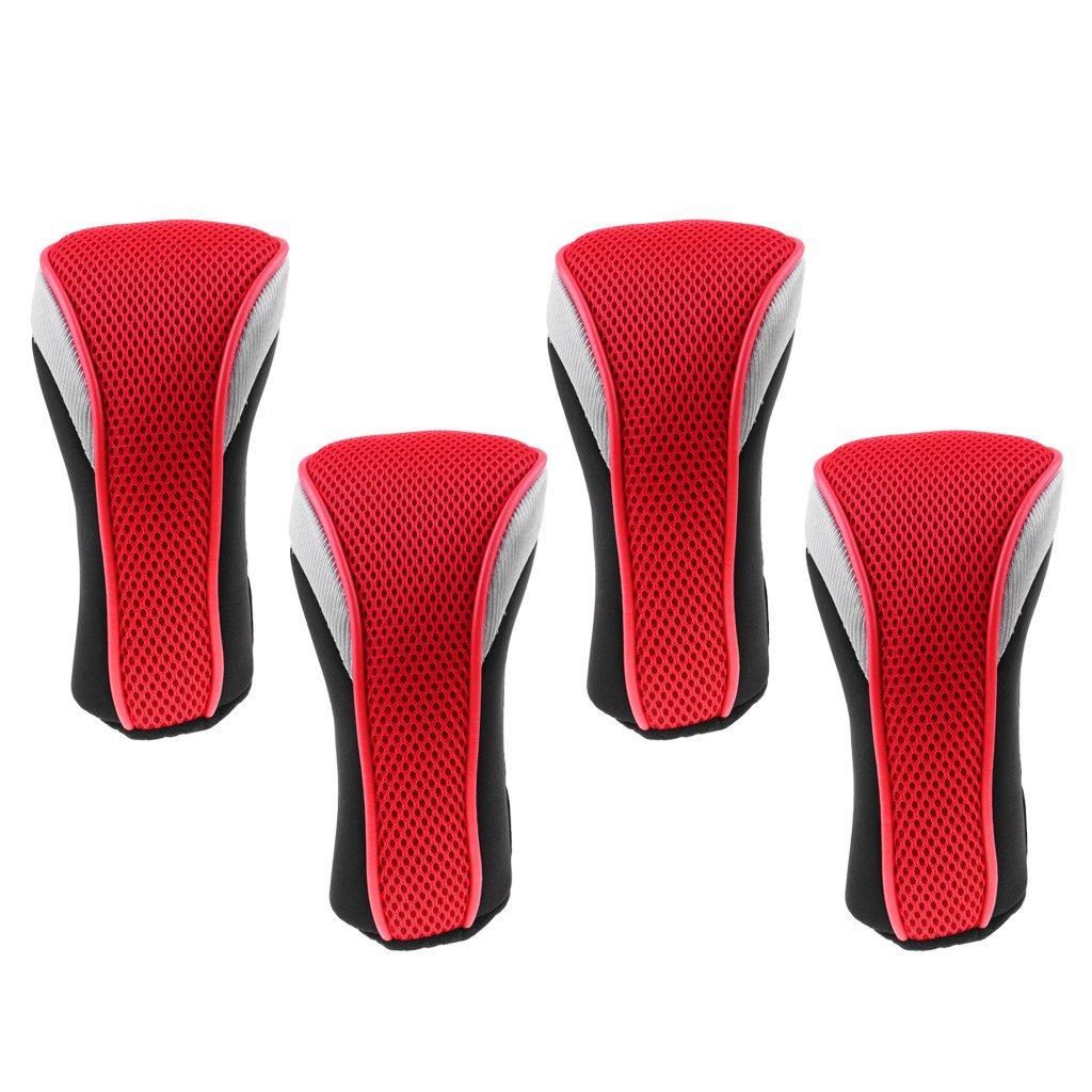 HOMYL 4Pcs Performance Golf Club Head Covers Hybrid Club, Rescue Head