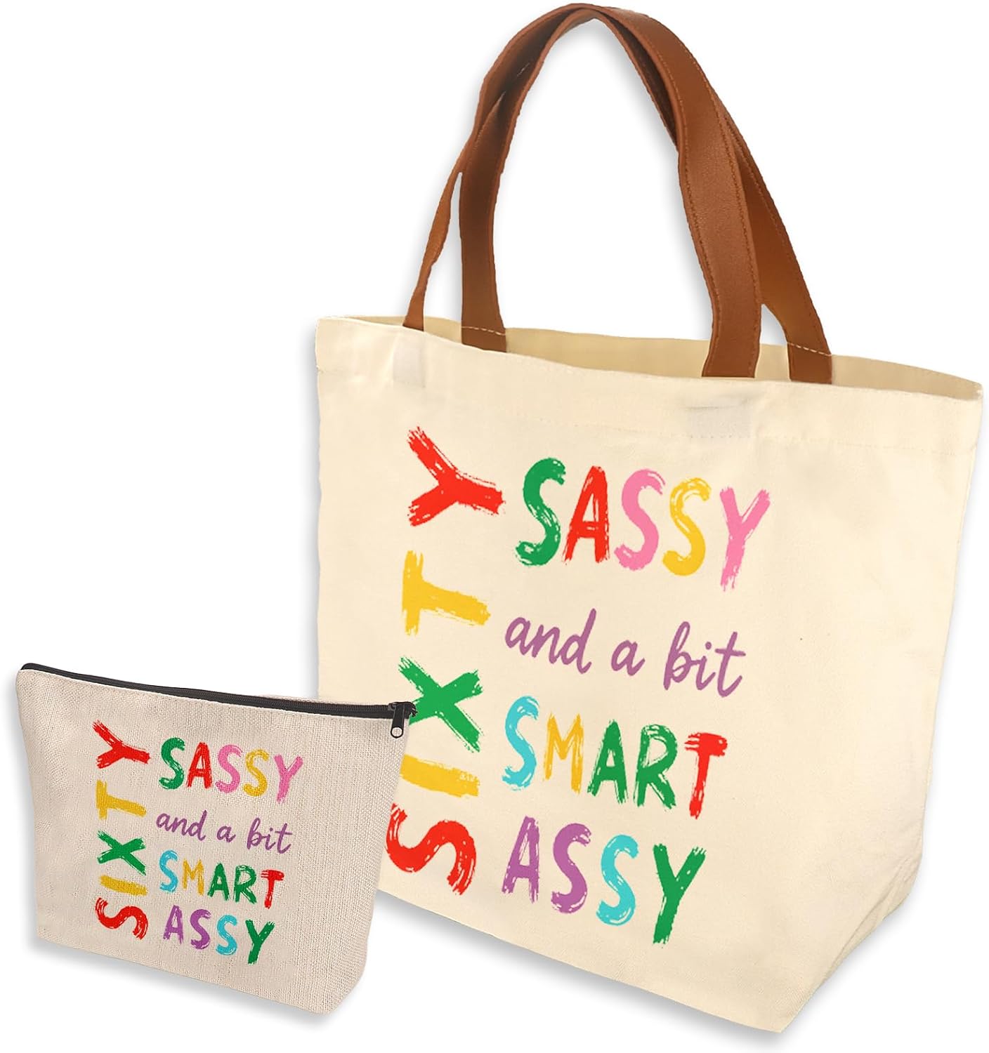 Tote Bag Gift Set - 40th 50th 60th Birthday Gifts Funny Anniversary Birthday Decorations Makeup Bag Gift Ideas for Her, Friends, Colleagues, Wife, Mom, Daughter (1976 Unicorn)