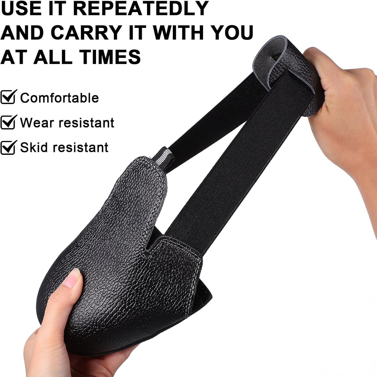 IMIKEYA Steel Toe Covers for Shoes: Universal Steel Toe Guards Safety Overshoes Workplace Anti-smash Cover with Adjustable Strap for Men/Women, Industrial Foot Guard Attachment for Work Boots