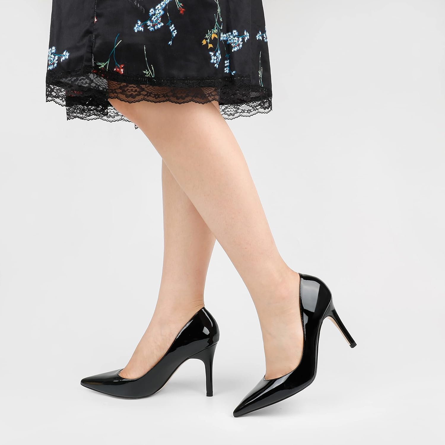 JOY IN LOVE Women's Pump Shoes 3.5" High Heels Pointy Toe Stiletto Pumps - Image 7