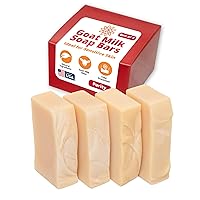 Vista 14 de Goat Milk Stuff Jabón de leche de cabra – Frambuesa negra Hecho con leche de cabra fresca de granja, jabón de leche de cabra para la cara – Deja