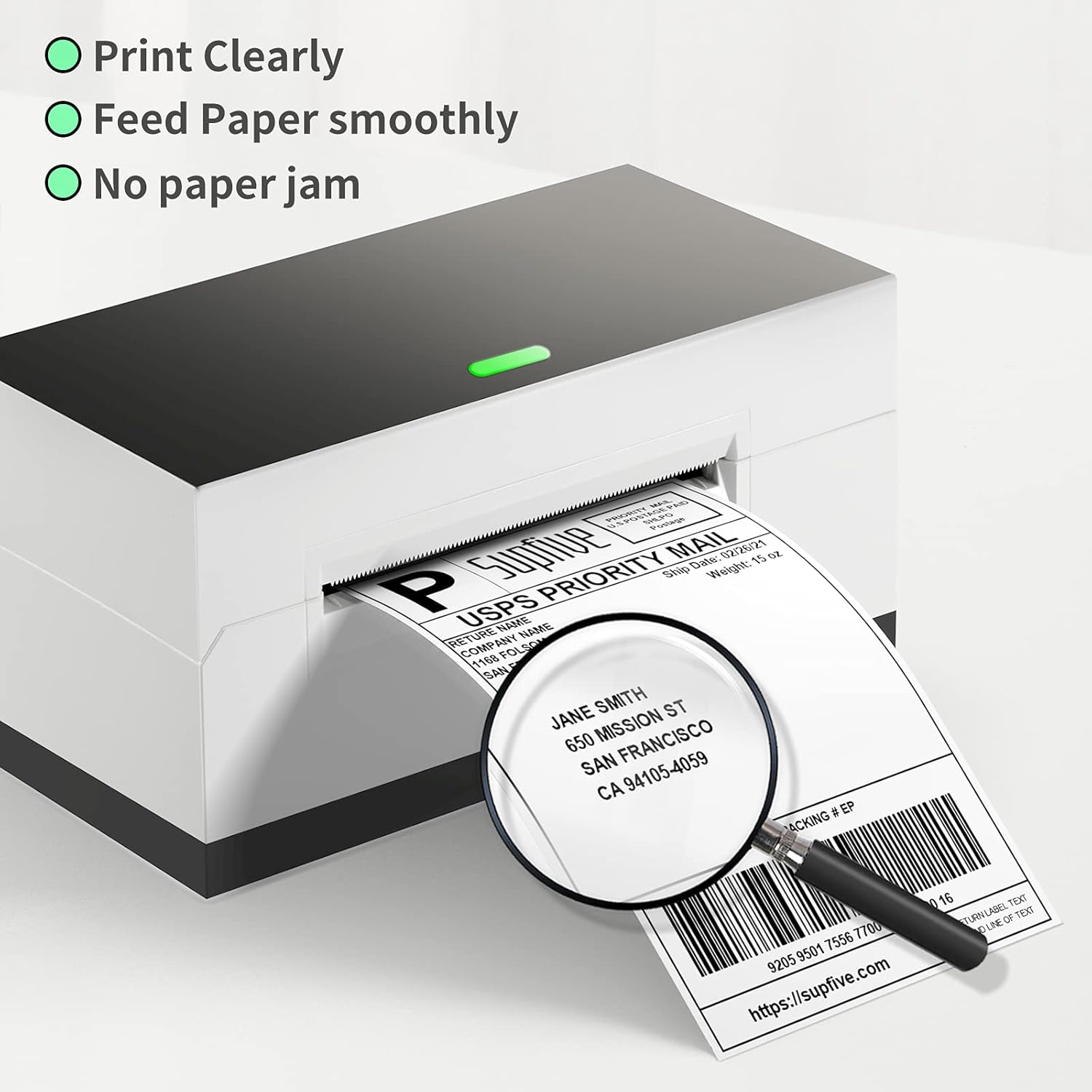 Supfive Shipping Labels 4×6″, Direct Thermal Labels Compatible with