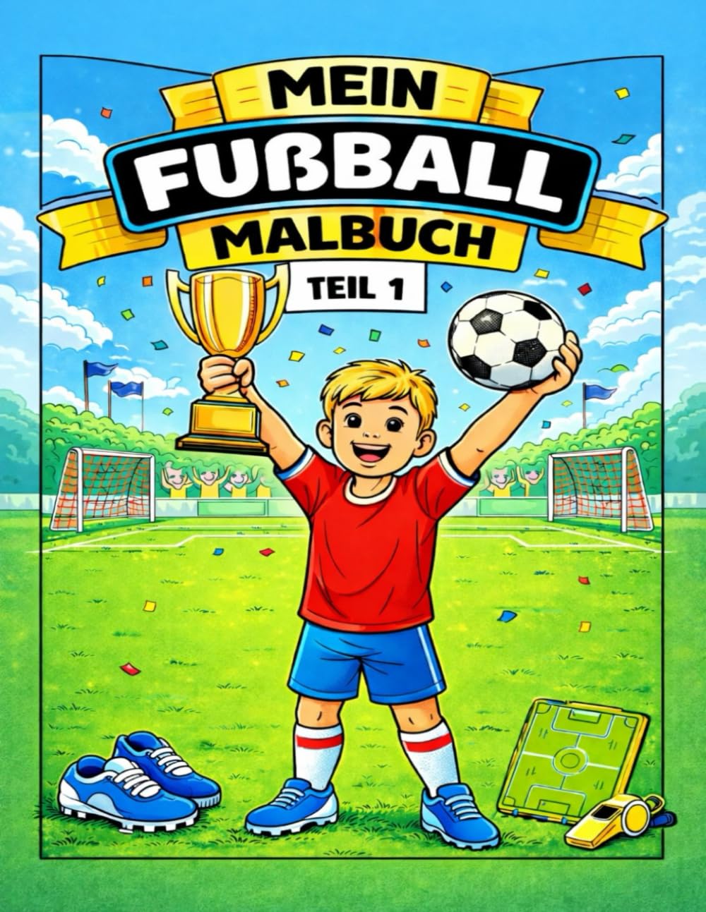 Mein Fußball Malbuch Teil 1: Spiel, Spaß & Tore zum Ausmalen (Mein großes Fußball-Malbuch)