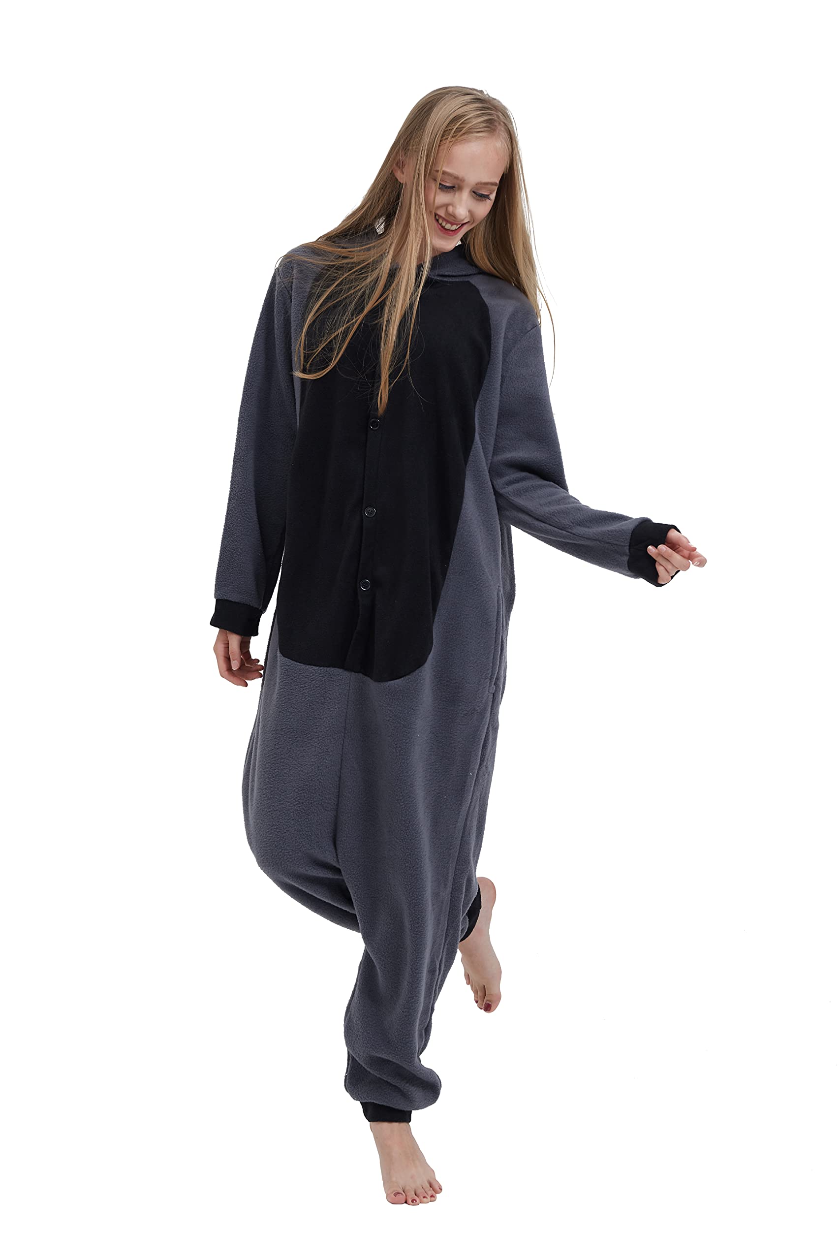 SimZoo Pigiama Intero con Animali per Adulti, Costume Cosplay di Procione Indumenti da Notte per Uomo Donna, Abbigliamento da Casa Unisex Intero