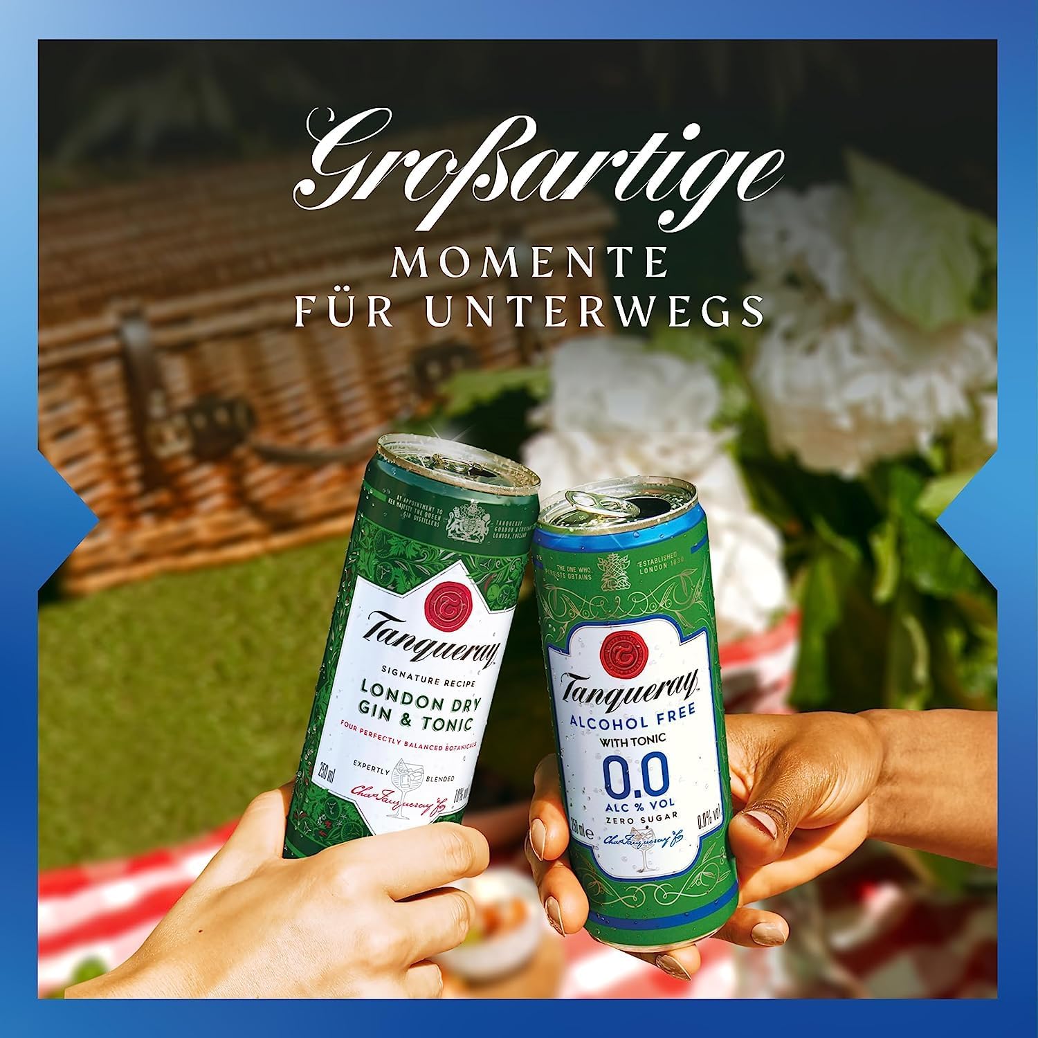Italian Gourmet Bundle Tanqueray 12x 250ml Gin Tonic Sans Alcool 0.0% Vol Zéro Sucre Boisson Premium Ready To Drink Apéritif Frais Sans Alcool Soirée + Italian Gourmet Polpa