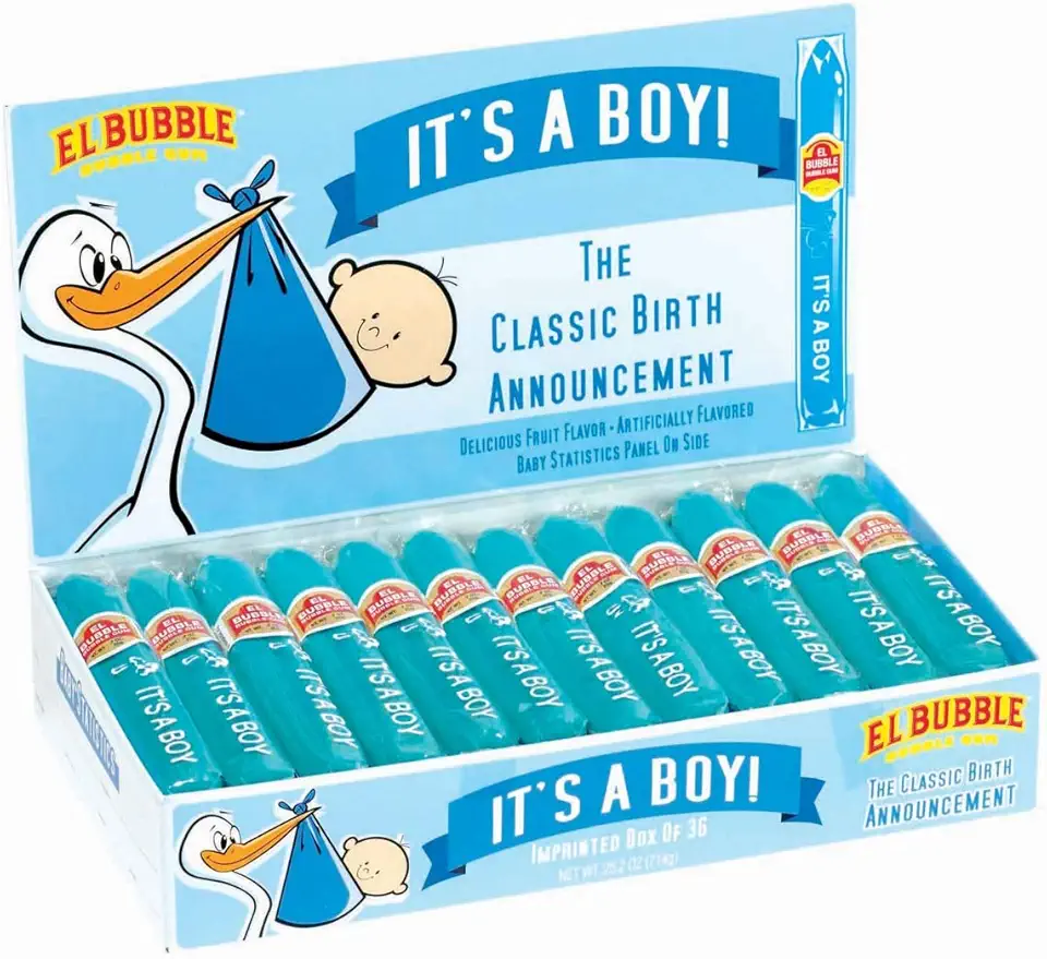 Dubble Bubble It's a Boy Blue Gum Cigars — Pack of 36
