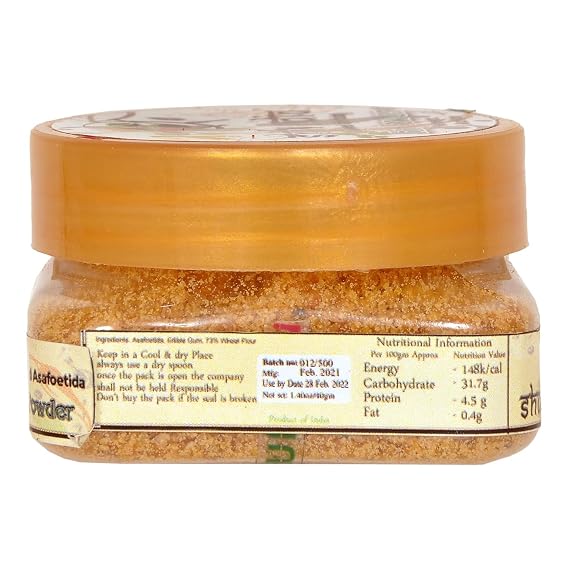 Shudh India Asafoetida (Hing) Powder, 100% Pure, Salt Free, No Added Preservatives, Aromatic & Natural, Ground Asafetida for Cooking, Vegan, Non-GMO, 1.44oz, Asafetida Indian Spice, Best Onion Garlic Substitute
