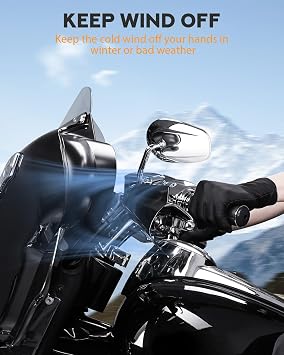 PBYMT Gloss Black Coffin Cut Handguards Hand Guards Compatible for Harley Sportster Touring Street Glide Road King Electra Glide 2007-2023 (Cable Clutch Style -Large)