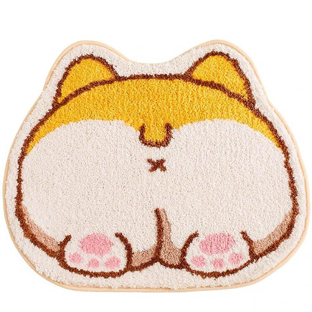 Tapis de porte Corgi en forme de fesses, l'accessoire mignon qui fait sourire la famille