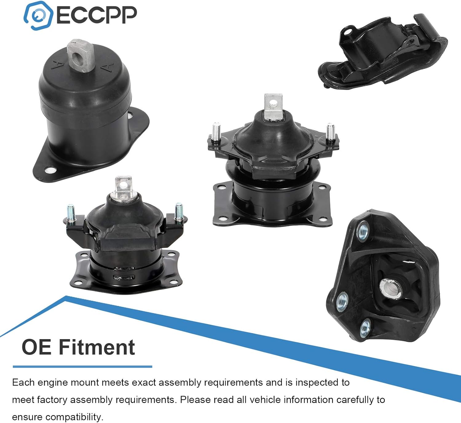 ECCPP Engine Motor and Trans Mounts A4526 A4517 A4527 A4544 A4524 Set of 5 Fit for Acura TL 2004 2005 2006 3.2L