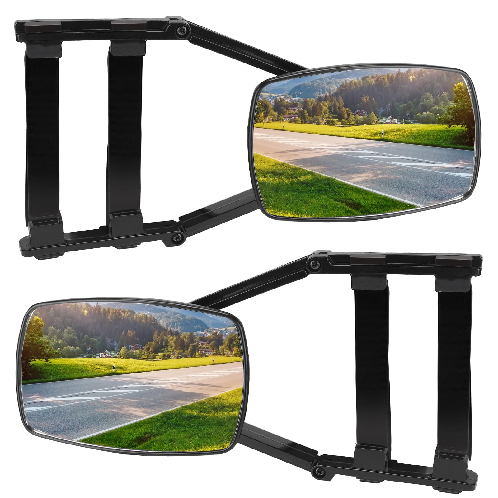 DBREAKS Specchietti per Roulotte, 2 pezzi Specchio del Rimorchio, Specchio di Traino Universale Regolabile, Specchietto Traino Roulotte, Specchietti Retrovisori Esterni con Estensione per Auto