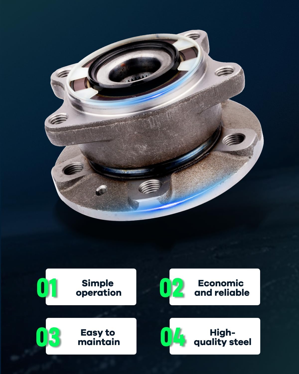 SCITOO 512273 wheel hub assembly Fit For XC90 2003-2014 AWD Models Only Rear Driver/Passenger Wheel Hub Bearing With 5 Bolts