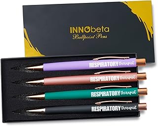 InnoBeta Respiratory Therapist Gifts, Ballpoint Pen Set of 4, Perfect Respiratory Therapist Gifts Idea for Women on Birthday and Christmas