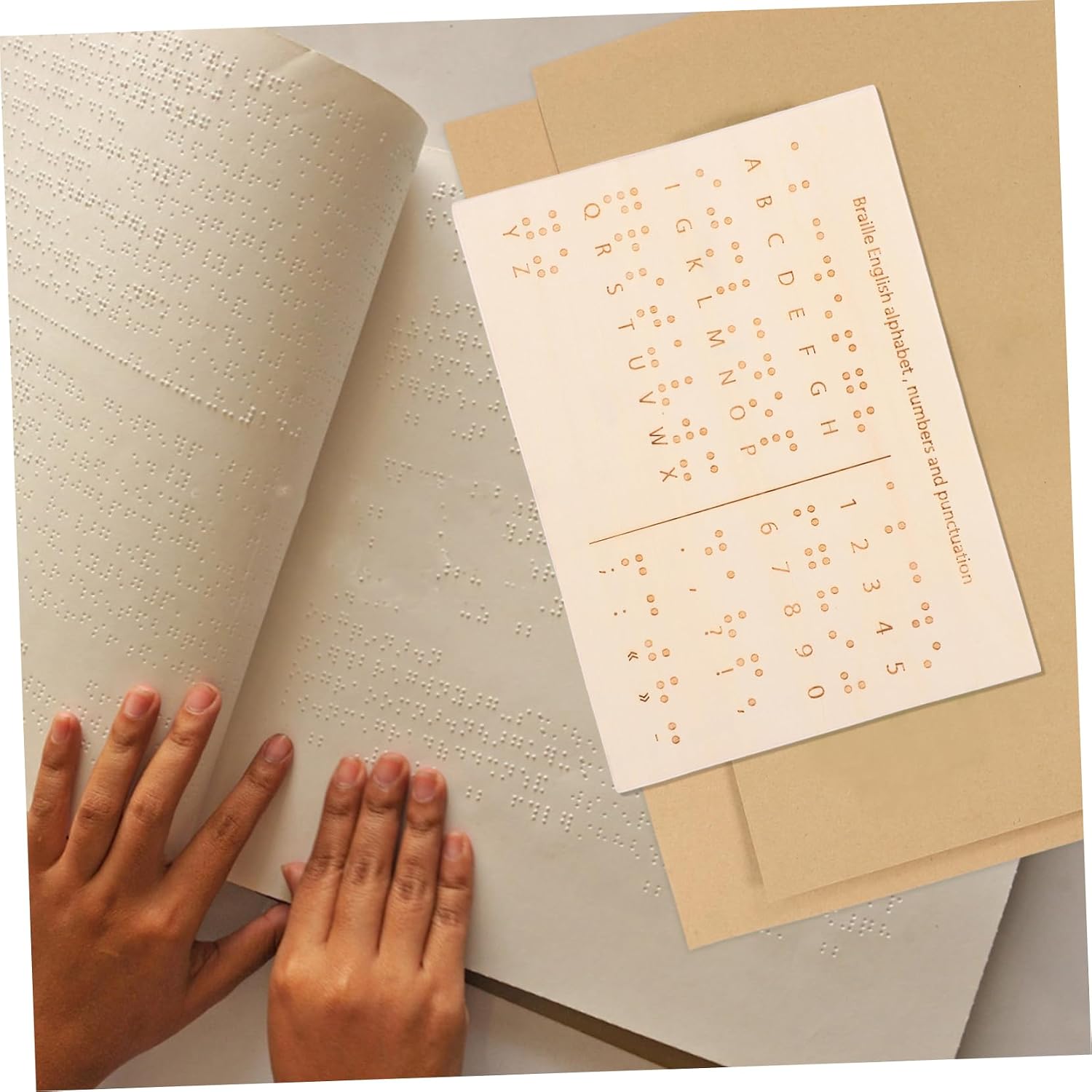 Braille Alphabet Board for Blind People Impaired Products Braille Fingerboard