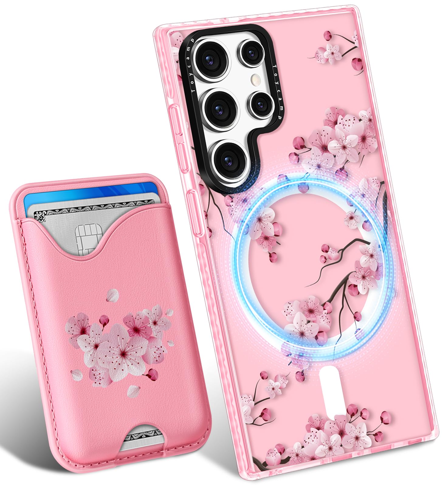 Toycamp for Samsung Galaxy S24 Ultra Case - Compatible with Magsafe Credit Card Holder Wallet Magnetic Cute Women Teen Girls Kawaii Girly Unique