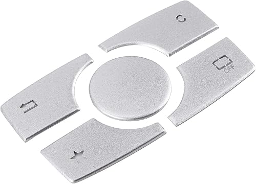 Miniatura 7 de Fydun Cubierta de botón multimedia Moldura de aleación de aluminio Pegatinas de botón de control multimedia Perilla para -Benz ML GL Clase 2015-2019