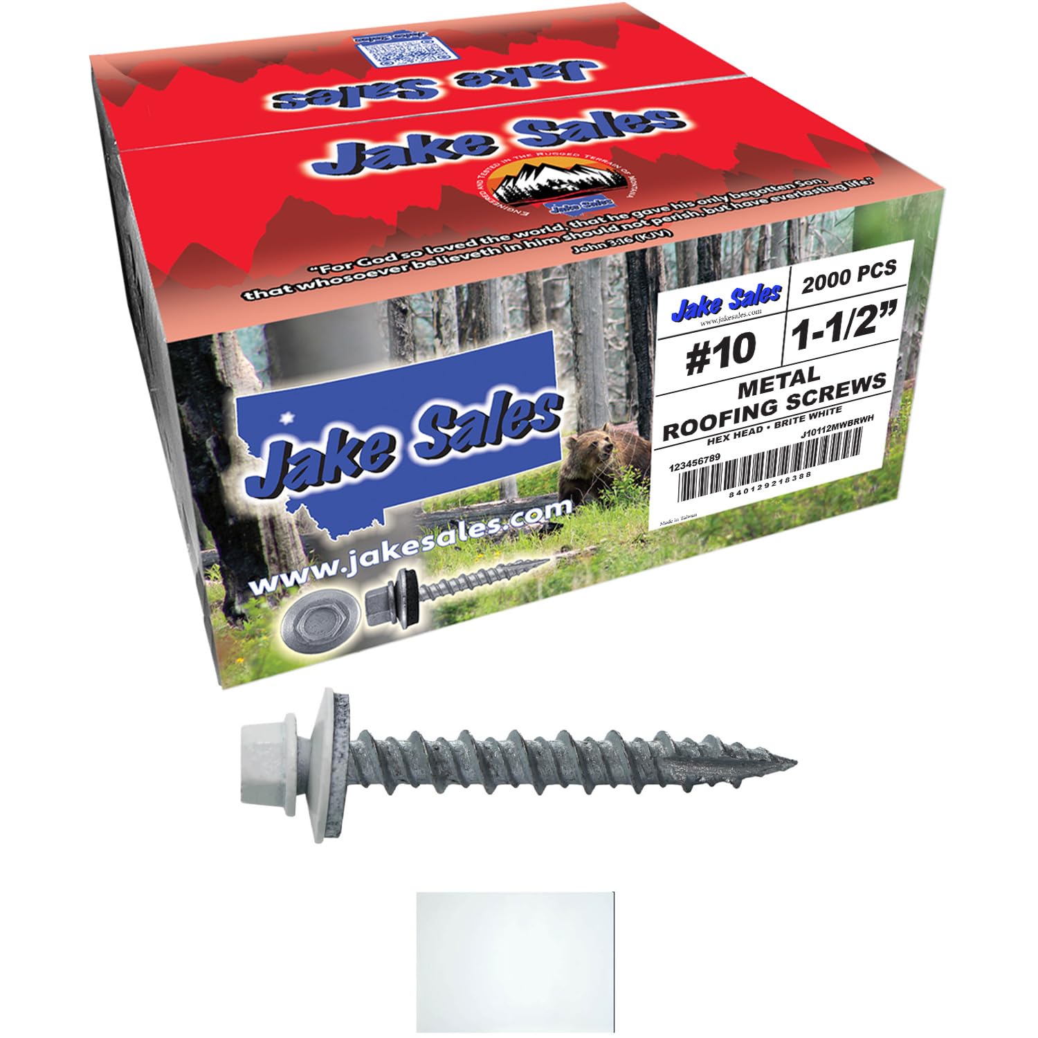 Charcoal Metal Roofing Screws - 10 Pack -25