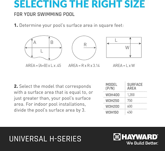Hayward H-Series Natural Gas Pool Heater for Inground Pools 150,000 BTU