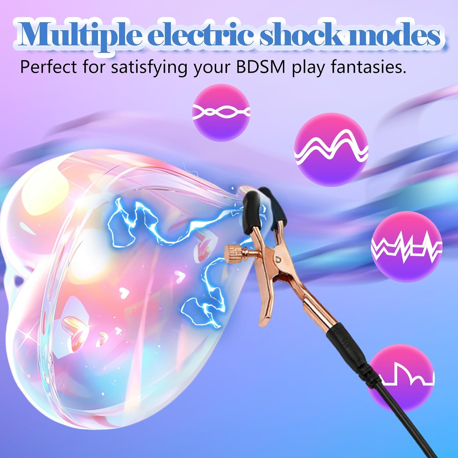 Electric Nipple Clamps Vibrating Nipple Clamps Vaginal Clit Pussy Clamp Clitorist Clamp Non Piercing Electric Sex Toys BDSM Shock Nipple Torture Pleasure Pussy Clamps Electric Shock Chastity for Women