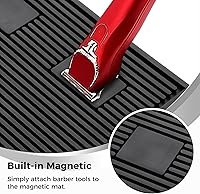 Vista 3 de yeesport Tapete organizador de herramientas de peluquería, almohadilla de silicona flexible para herramientas de peluquería, almohadilla magnética