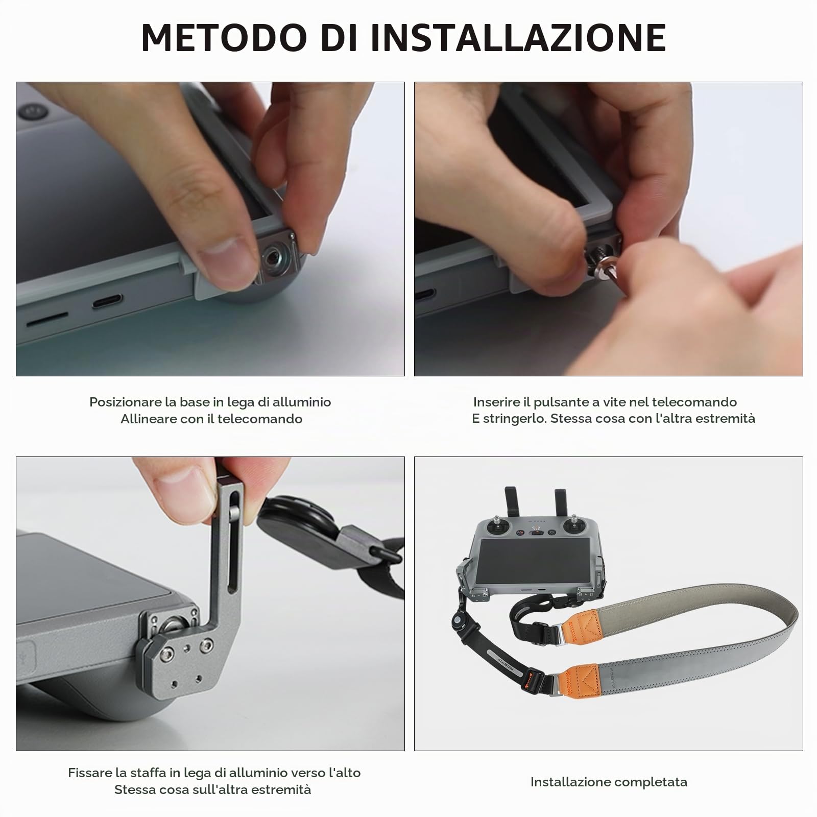 RCstyle Cordino da collo per telecomando DJI RC & RC 2 & RC Pro | Cordino portatile per telecomando DJI Air 3S/Air 3, Mini 4 Pro, 2S, Mini 3/3 Pro, sicuro e confortevole