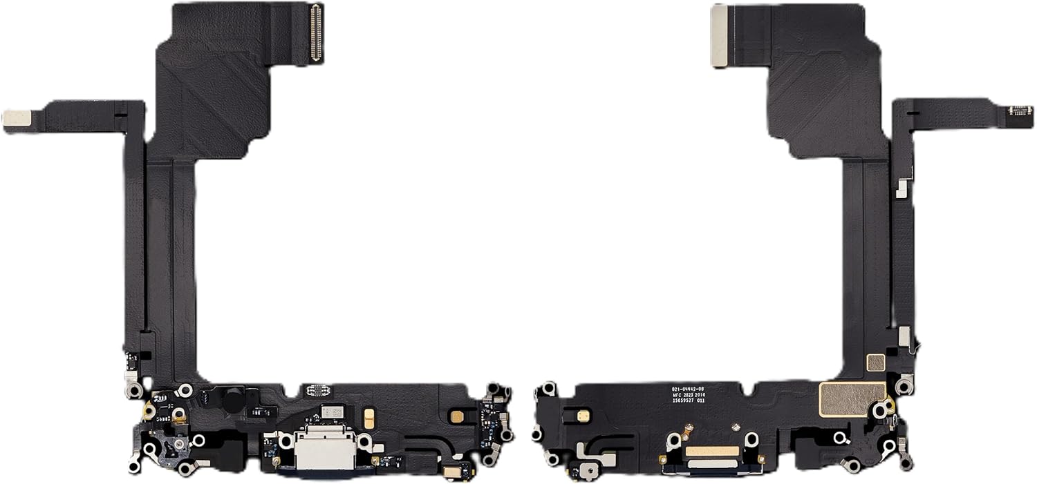 Best Shopper - Replacement Charging Port Flex Cable Compatible with iPhone 15 Pro Max (Premium) (Blue Titanium)
