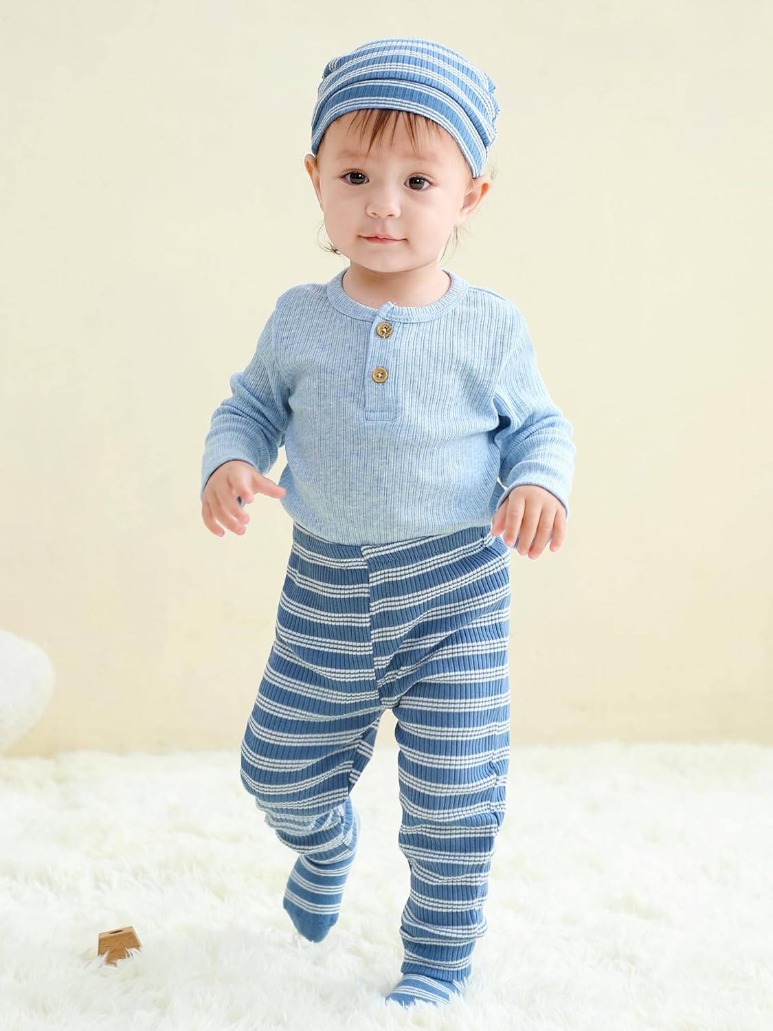 Baby Boy Girl Clothes Outfits 10 Pack Cotton Baby Bodysuit and Pant Set 0-12 Months
