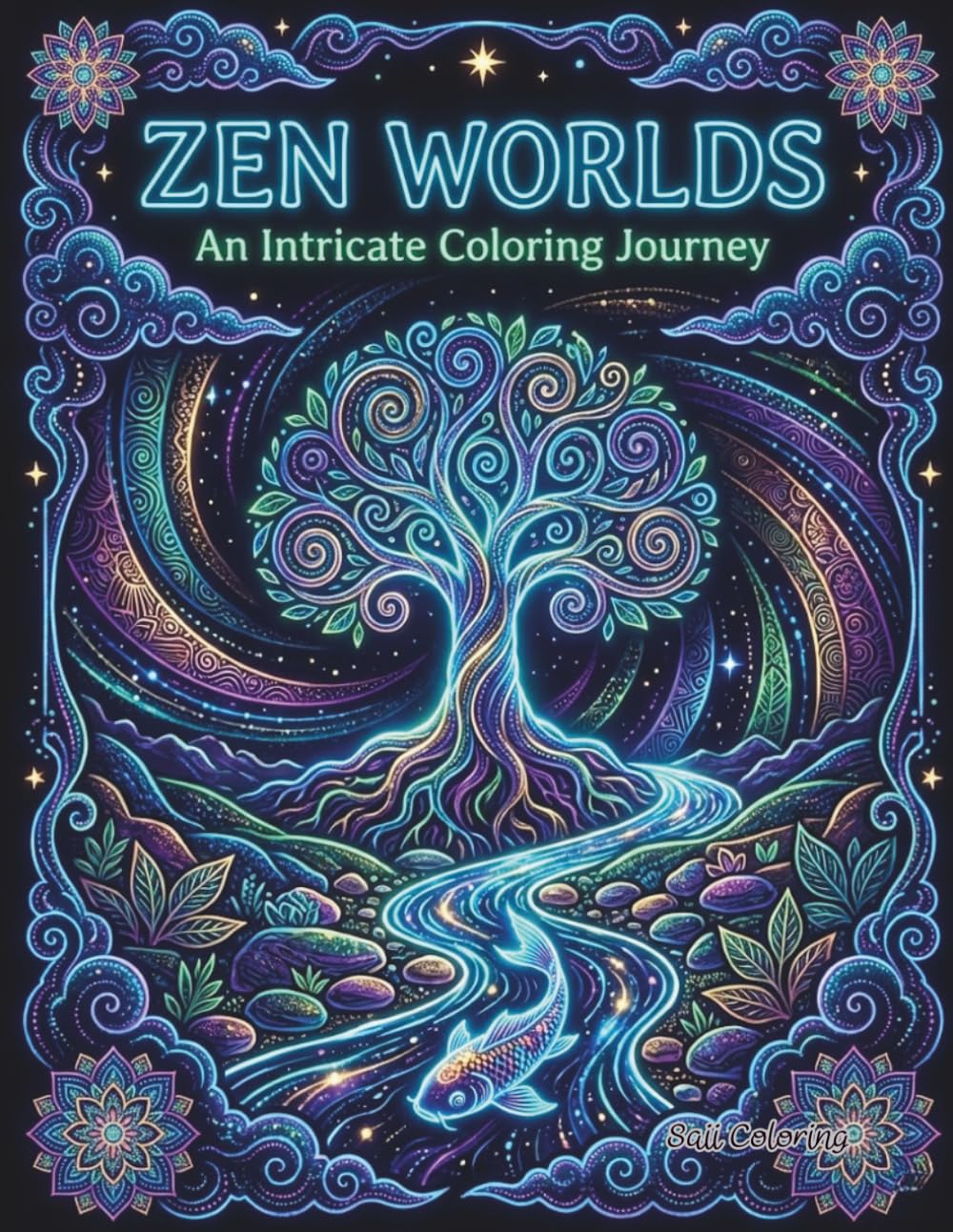 Zen Worlds: An Intricate Coloring Journey: An Adult Coloring Book Featuring Surreal Landscapes, Magical Realms, and Intricate Designs for Stress Relief and Relaxation