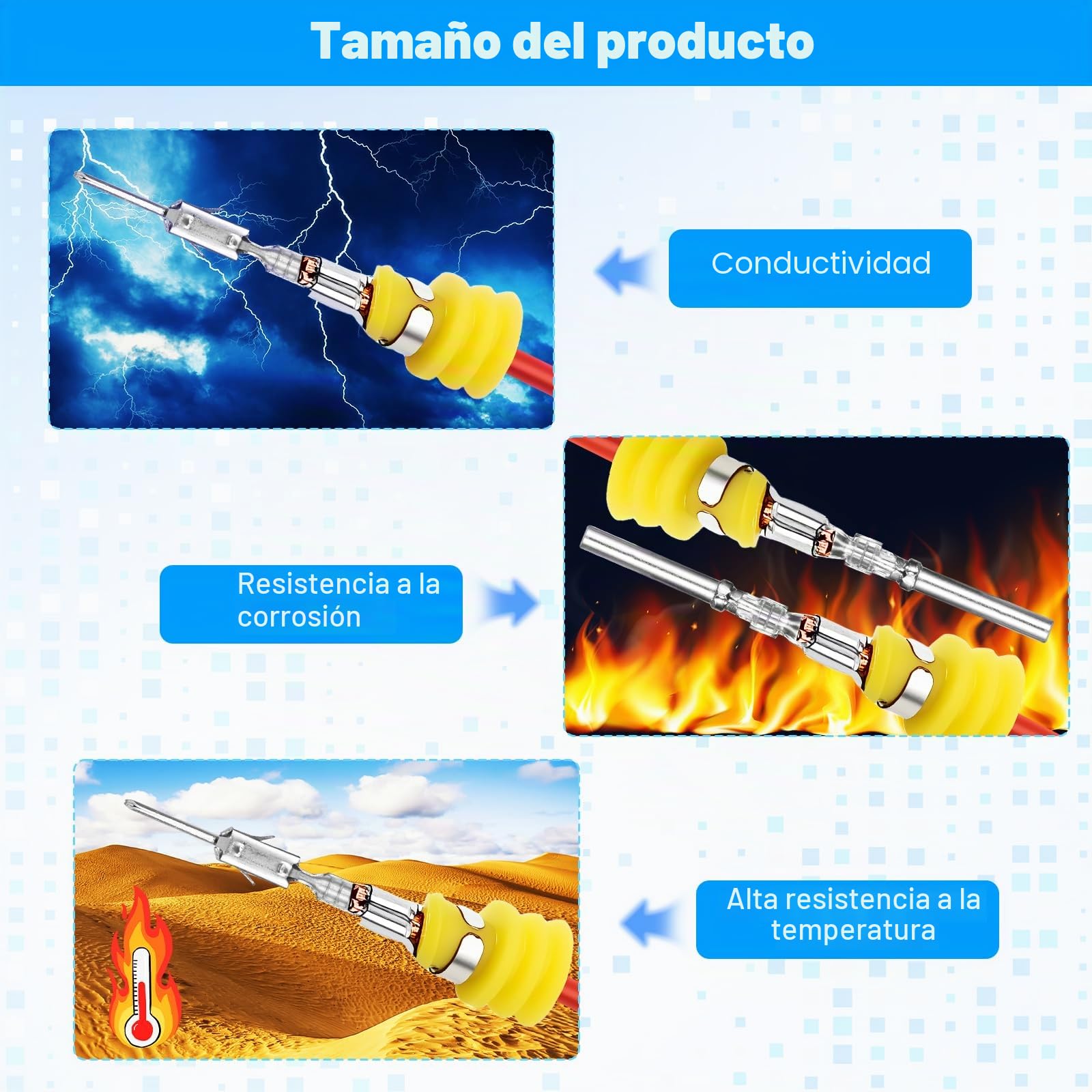 Fentar Terminales Eléctricos 600 piezas, Conectores Electricos Rapidos con Herramienta de Extracción 18 piezas, Conectores Cables Electricos con 400 piezas Enchufe Aislante de Silicona y 1 Pinza