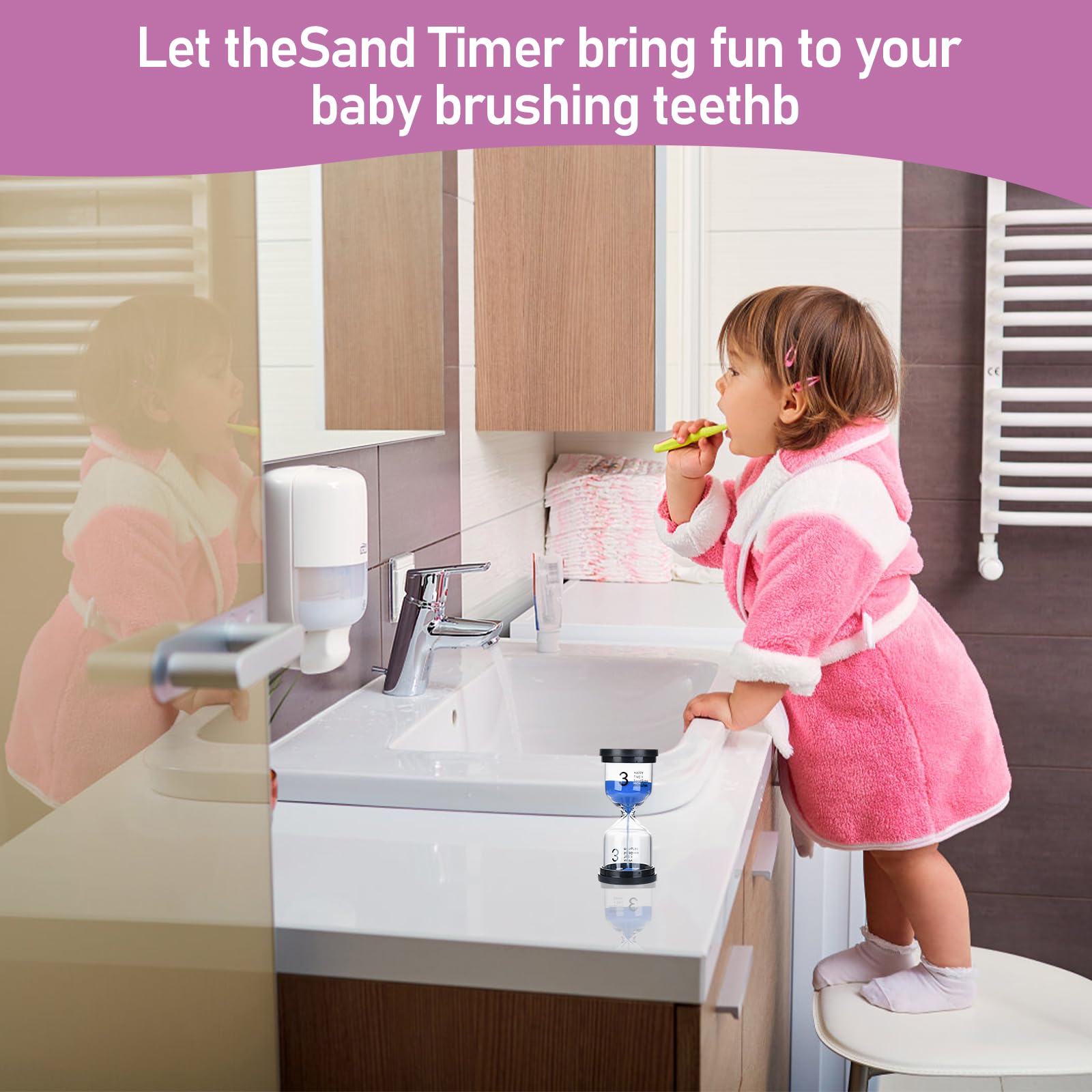 Set 6 Clessidre Per Bambini - Timer Sabbia Colorati Da 1, 5, 10, 15, 20, 30 Minuti, Per Giochi E Cucina