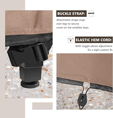 Miniatura 4 de ULTCOVER Cubierta impermeable para mesa portátil Keter Unity XL de 52 pulgadas, gabinete de almacenamiento al aire libre, cubierta de estación de