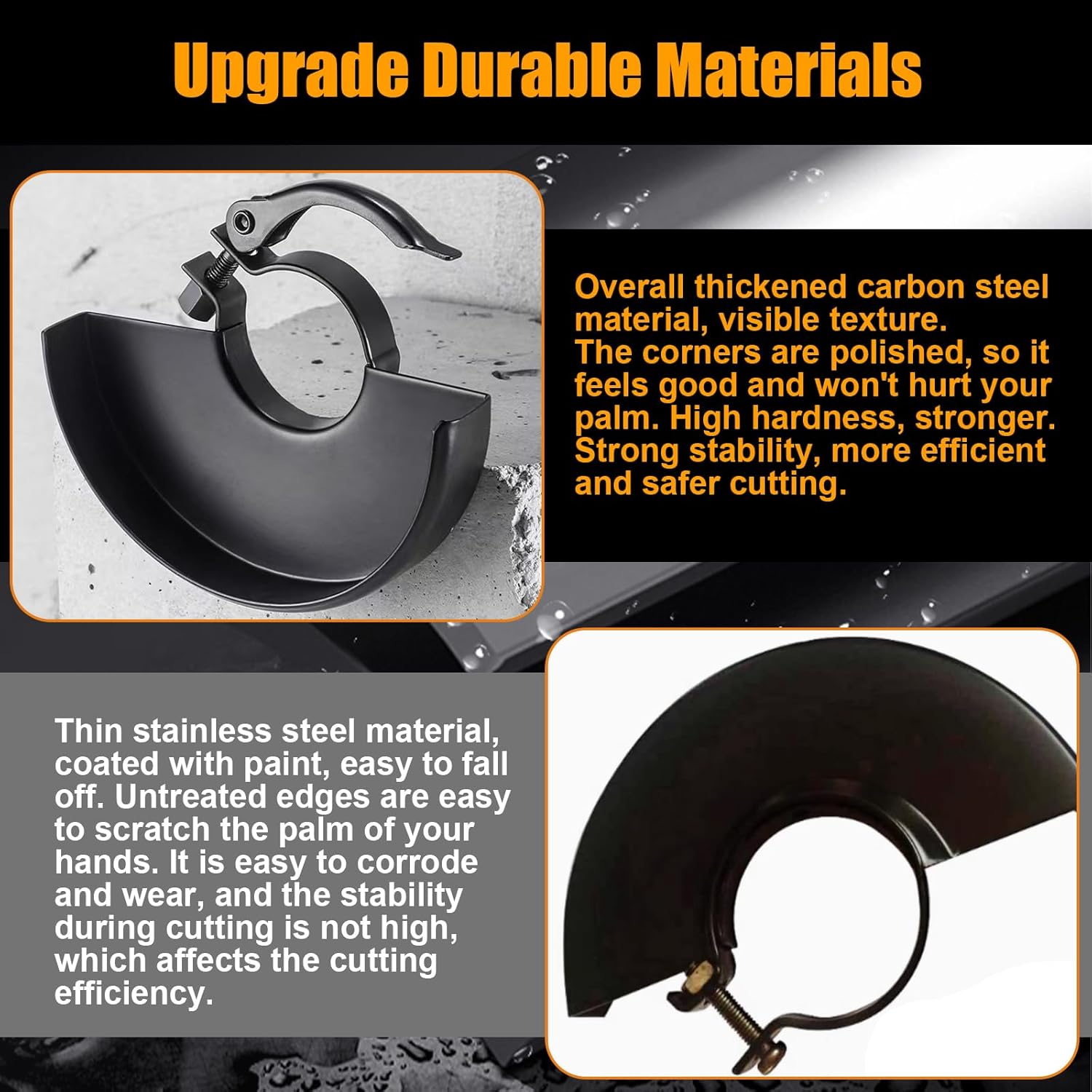 6.45" Angle Grinder Guard for 6"/5"/4-1/2"/4" Grinder Blades Wheel Disc 397661-01 Metal Grinder Disc Wheel Cover Replacement for DEWALT D28116 D28065 D28144 BOSCH, MAKITA, METABO Grinders Guard