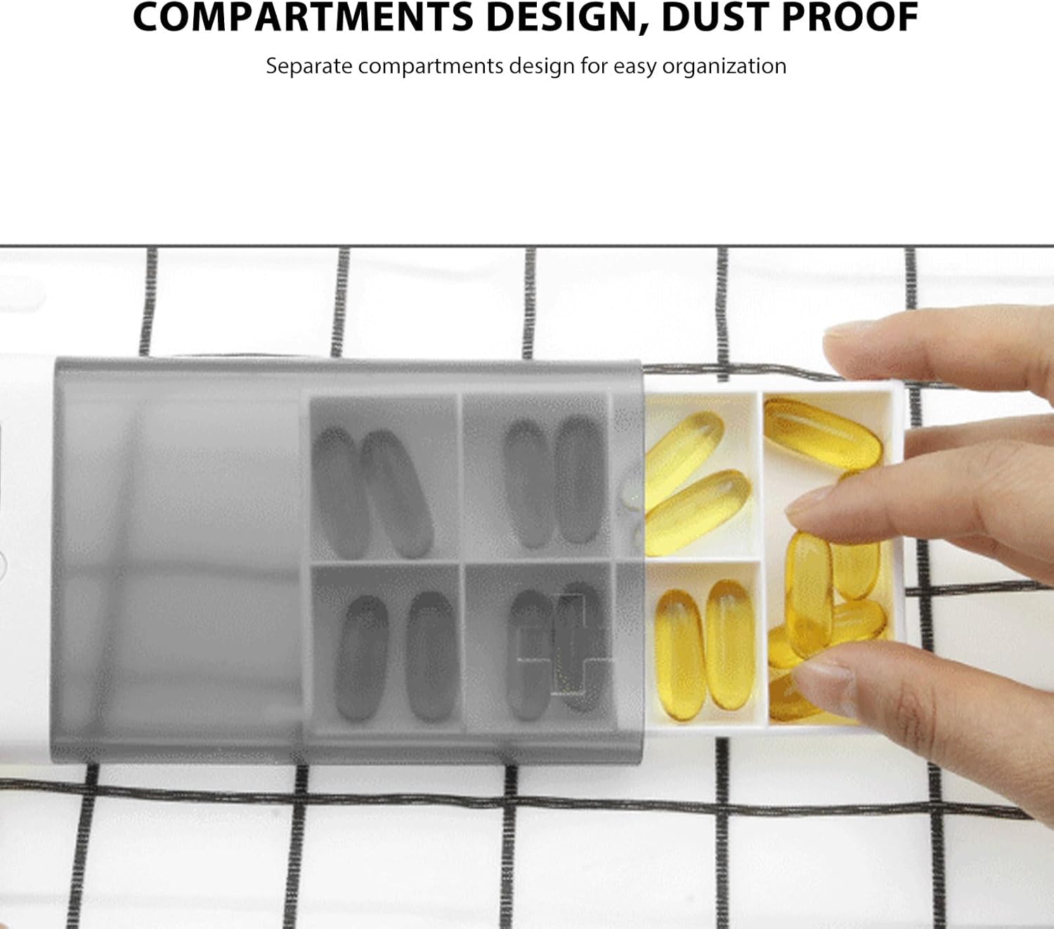 Electric Pills Organizer, USB Rechargeable Digital Tablet Box Storage Case with 5 Sets Alarm Reminder for Travel Dispenser