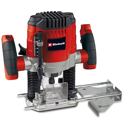 Einhell Router TC-RO 1155 E (1100 W, Speed 11000-30000 rpm, Lift height: 55 mm, Clamp: Ø 8 and Ø 6 mm, Multi-level revolver stop, Electronic dimmer)
