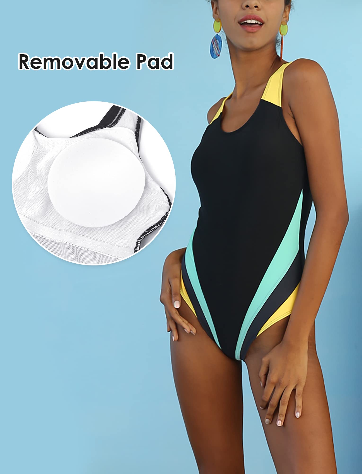 Femme Maillot de Bain 1 Pièce Femme Maillots Une Pièce de Compétition Monokini Sexy Maillot Sports Nautiques