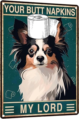 Miniatura 8 de TopPacific Letrero de metal con texto en inglés "Dog Border Collie Are You Pooping", letrero vintage divertido retro de aluminio para el hogar,