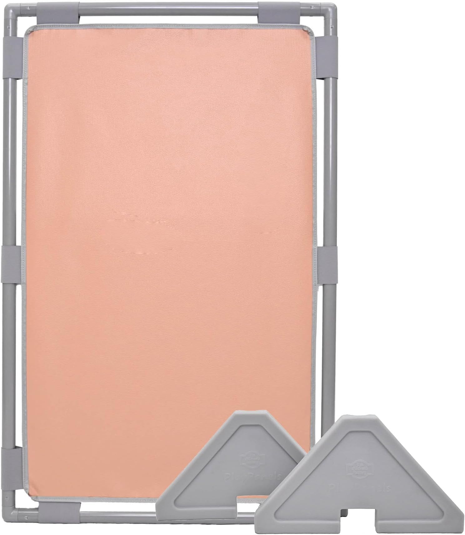 Rectangle PlayPanel, Kids Room Divider Panel, Classroom Partition, Free-Standing Screen for Daycare or Preschool, Cantilever Feet Included, Clay