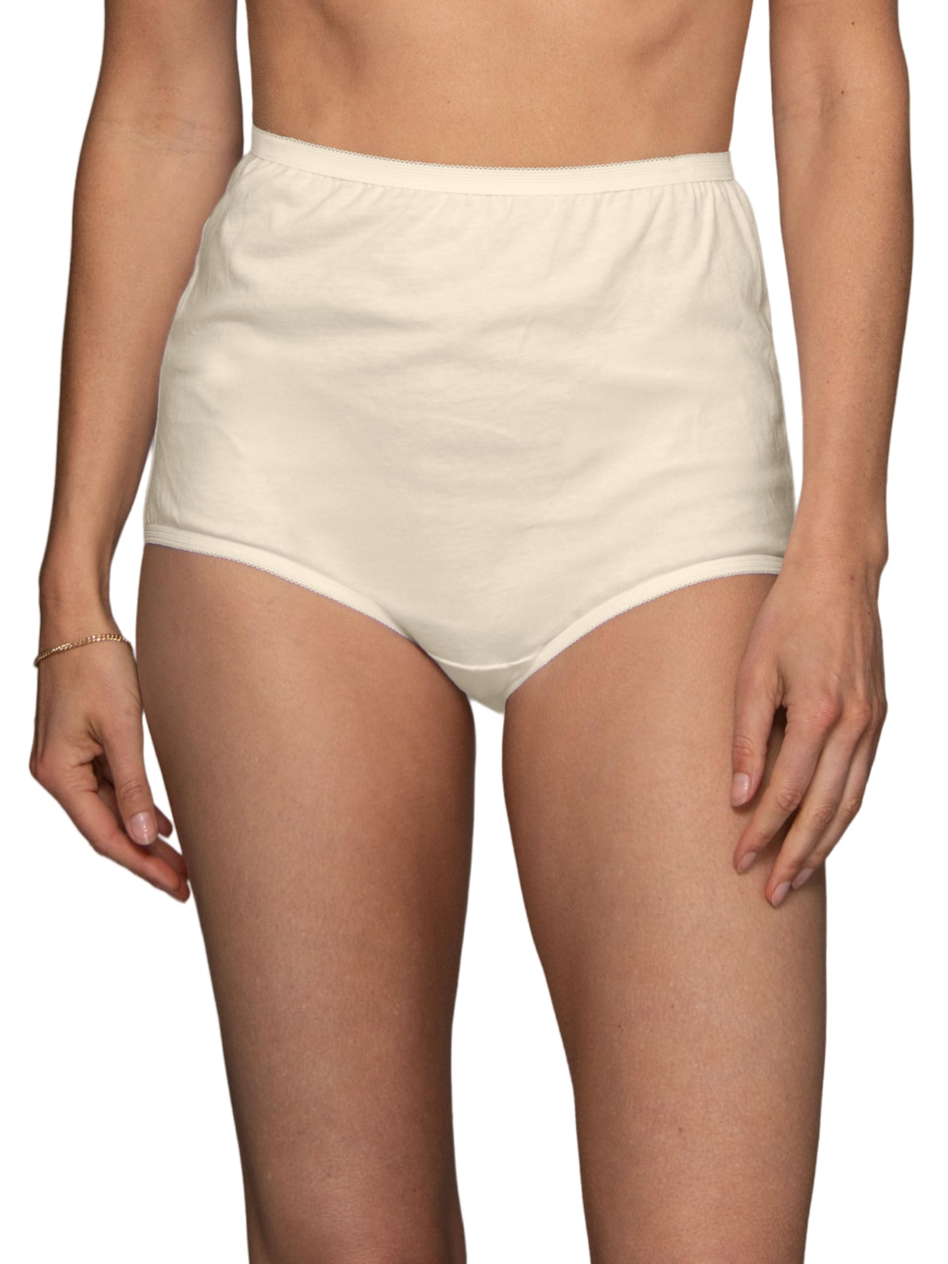 Vanity Fair Damen-Unterhose mit hoher Taille, volle Abdeckung, perfekt Ihr Slip, Baumwolle – Candleglow, 11