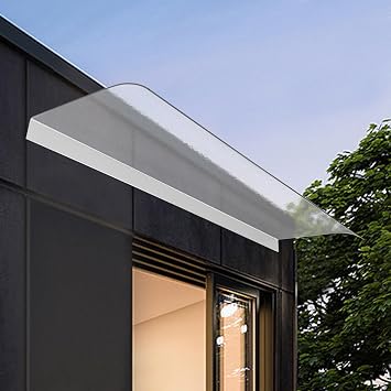 Awning Canopy, Window & Door Awning, Clear Rain Shelter 19.7" x 47.2"