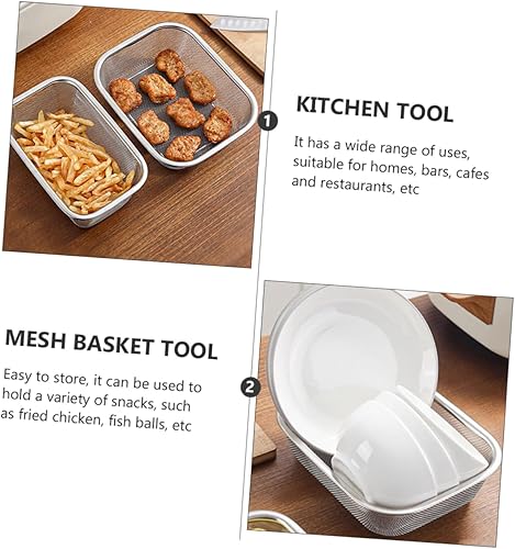 Miniatura 9 de NOLITOY Cesta para freidora profunda, 1 cesta sin papas fritas, cestas de comida para freír pavo, cesta para freír alimentos fritos, mini colador de