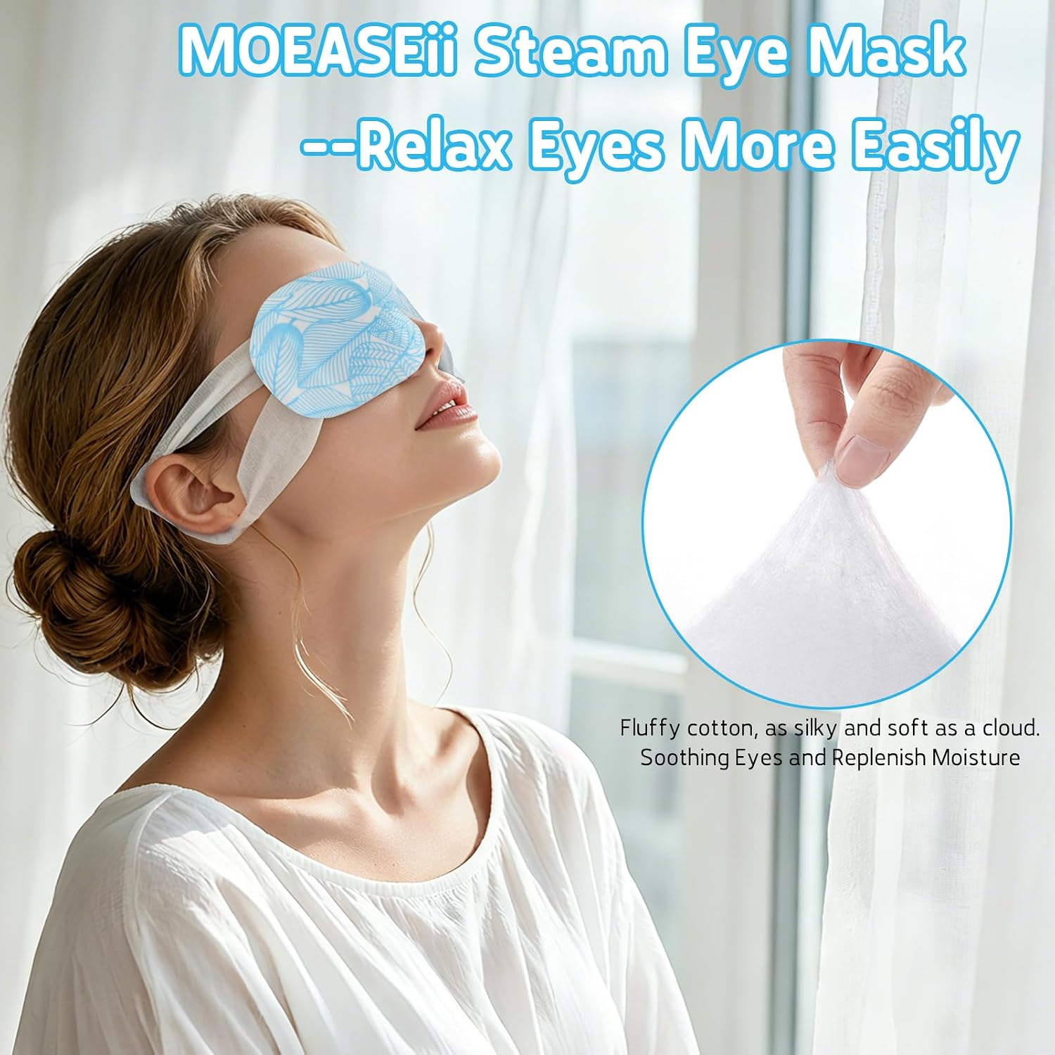 Steam Eye Mask for Dry Eyes, Heated Eye Mask Self Heating Warm Compress for Eyes, Disposable Steam Mask for Sleep, Spa, Travel Must Have for Rest, Relaxation Gifts, Unscented，20Packs