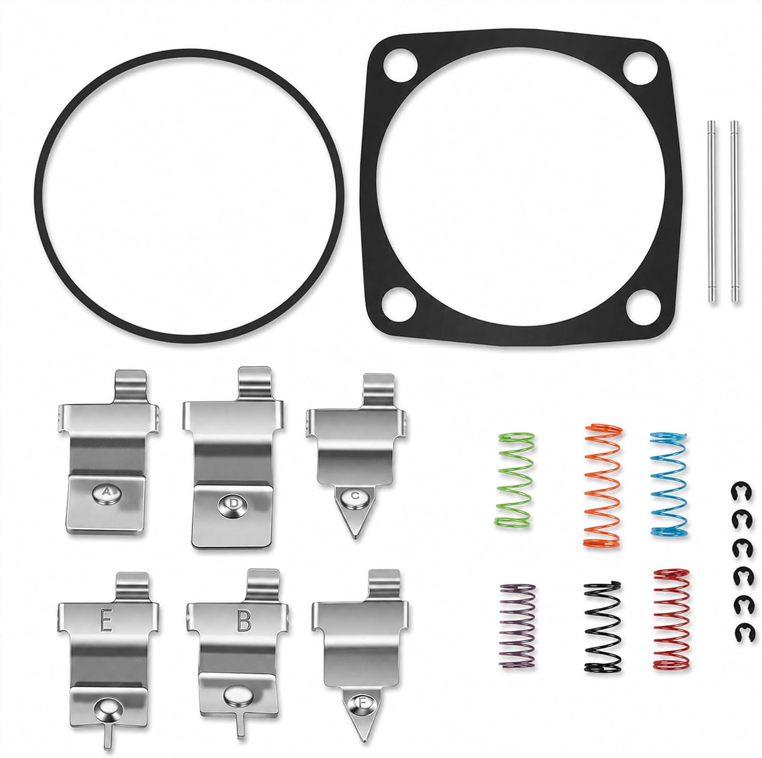 Governor Adjustment Kit, Shift Point Package K0181 for Turbo 350 TH350C TH400 TH700R4 (85-94), Transmission Governor Tuning Kit with 6 Weights, 6 Springs & E-Clip Pins