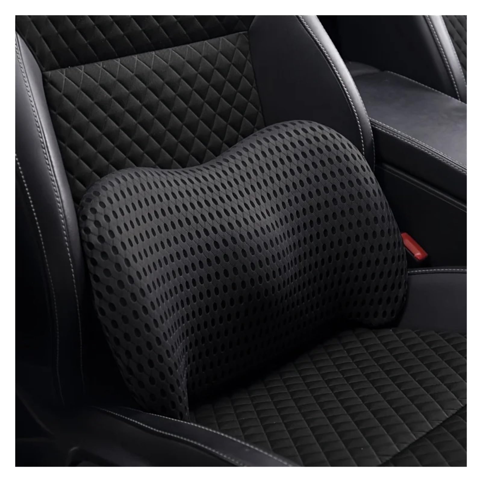 Hviyroi car seat cushion 3D Ergonomic Memory Foam Car Lumbar Support Cushion(Black)