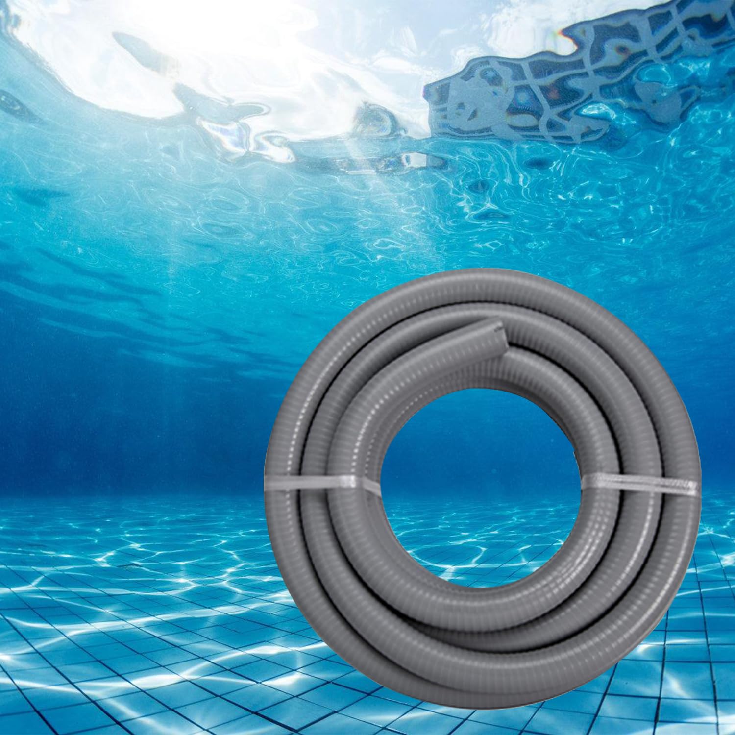 10 m PVC Flexschlauch Ø 50mm Wasserpfeife Teichschlauch, Klebeschlauch für Garten, Pool, Teich
